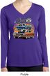 Ladies Dodge Blue and Orange Super Bee Dry Wicking Long Sleeve