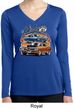 Ladies Dodge Blue and Orange Super Bee Dry Wicking Long Sleeve