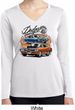 Ladies Dodge Blue and Orange Super Bee Dry Wicking Long Sleeve