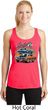 Ladies Dodge Blue and Orange Super Bee Dry Wicking Racerback