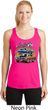 Ladies Dodge Blue and Orange Super Bee Dry Wicking Racerback