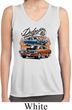 Ladies Dodge Blue and Orange Super Bee Dry Wicking Sleeveless Shirt