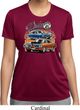 Ladies Dodge Blue and Orange Super Bee Dry Wicking T-shirt
