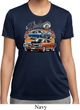 Ladies Dodge Blue and Orange Super Bee Dry Wicking T-shirt