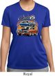 Ladies Dodge Blue and Orange Super Bee Dry Wicking T-shirt