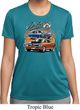 Ladies Dodge Blue and Orange Super Bee Dry Wicking T-shirt