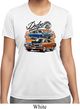 Ladies Dodge Blue and Orange Super Bee Dry Wicking T-shirt