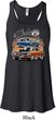 Ladies Dodge Blue and Orange Super Bee Flowy Racerback