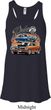 Ladies Dodge Blue and Orange Super Bee Flowy Racerback