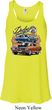 Ladies Dodge Blue and Orange Super Bee Flowy Racerback