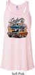 Ladies Dodge Blue and Orange Super Bee Flowy Racerback