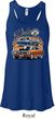 Ladies Dodge Blue and Orange Super Bee Flowy Racerback