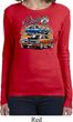 Ladies Dodge Blue and Orange Super Bee Long Sleeve