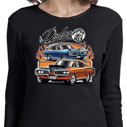 Ladies Dodge Blue and Orange Super Bee Long Sleeve