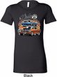 Ladies Dodge Blue and Orange Super Bee Longer Length Shirt