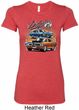 Ladies Dodge Blue and Orange Super Bee Longer Length Shirt