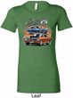 Ladies Dodge Blue and Orange Super Bee Longer Length Shirt