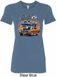 Ladies Dodge Blue and Orange Super Bee Longer Length Shirt