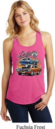 Ladies Dodge Blue and Orange Super Bee Racerback