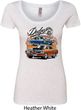 Ladies Dodge Blue and Orange Super Bee Scoop Neck