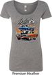 Ladies Dodge Blue and Orange Super Bee Scoop Neck
