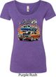 Ladies Dodge Blue and Orange Super Bee Scoop Neck