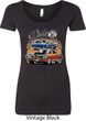 Ladies Dodge Blue and Orange Super Bee Scoop Neck
