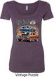 Ladies Dodge Blue and Orange Super Bee Scoop Neck