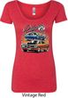 Ladies Dodge Blue and Orange Super Bee Scoop Neck