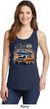 Ladies Dodge Blue and Orange Super Bee Tank Top