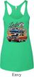 Ladies Dodge Blue and Orange Super Bee Tri Blend Racerback