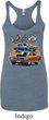 Ladies Dodge Blue and Orange Super Bee Tri Blend Racerback