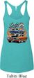 Ladies Dodge Blue and Orange Super Bee Tri Blend Racerback