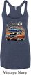 Ladies Dodge Blue and Orange Super Bee Tri Blend Racerback