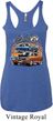 Ladies Dodge Blue and Orange Super Bee Tri Blend Racerback