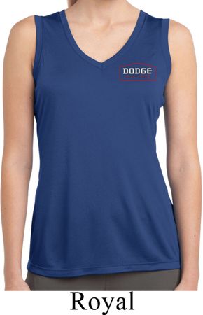 Ladies Dodge Brothers Pocket Print Sleeveless Dry Wicking Shirt