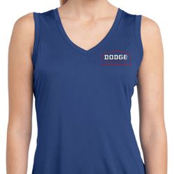 Ladies Dodge Brothers Pocket Print Sleeveless Dry Wicking Shirt Ladies Dodge Brothers Pocket Print Sleeveless Dry Wicking Shirt