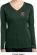 Ladies Dodge Garage Pocket Print Dry Wicking Long Sleeve Shirt