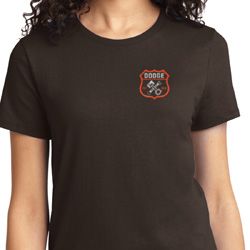 Ladies Dodge Garage Pocket Print Shirt