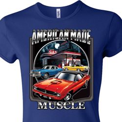 Ladies Dodge Shirt Chrysler American Made Crewneck Tee T-Shirt Ladies Dodge Shirt Chrysler American Made Crewneck Tee T-Shirt