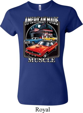Ladies Dodge Shirt Chrysler American Made Crewneck Tee T-Shirt