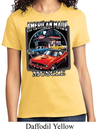 Ladies Dodge Shirt Chrysler American Made Tee T-Shirt