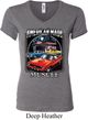 Ladies Dodge Shirt Chrysler American Made V-neck Tee T-Shirt
