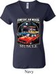 Ladies Dodge Shirt Chrysler American Made V-neck Tee T-Shirt