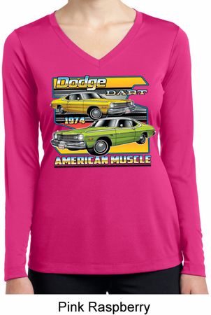 Ladies Dodge Shirt Dodge Dart Dry Wicking Long Sleeve Tee T-Shirt
