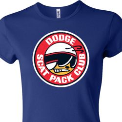 Ladies Dodge Shirt Dodge Scat Pack Club Crewneck Tee T-Shirt Ladies Dodge Shirt Dodge Scat Pack Club Crewneck Tee T-Shirt