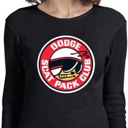 Ladies Dodge Shirt Dodge Scat Pack Club Long Sleeve Tee T-Shirt Ladies Dodge Shirt Dodge Scat Pack Club Long Sleeve Tee T-Shirt