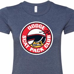 Ladies Dodge Shirt Dodge Scat Pack Club Longer Length Tee T-Shirt Ladies Dodge Shirt Dodge Scat Pack Club Longer Length Tee T-Shirt