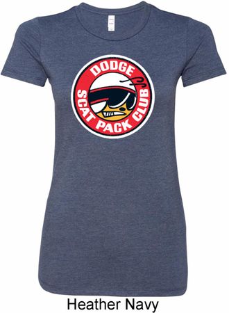 Ladies Dodge Shirt Dodge Scat Pack Club Longer Length Tee T-Shirt