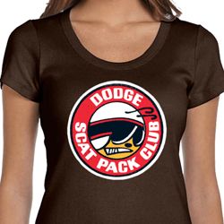 Ladies Dodge Shirt Dodge Scat Pack Club Scoop Neck Tee T-Shirt Ladies Dodge Shirt Dodge Scat Pack Club Scoop Neck Tee T-Shirt